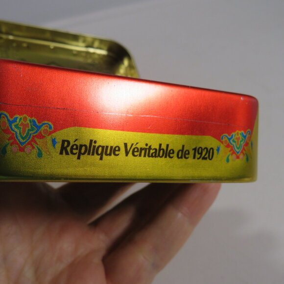 Mini Embossed Whitman's Metal Candy Tin Container 1920's reproduction colorful - Picture 6 of 11